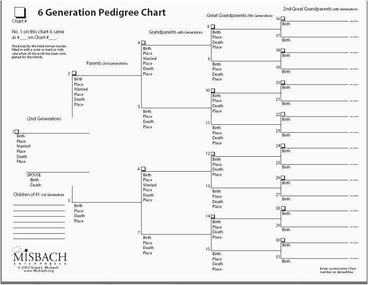 10 generation pedigree chart free